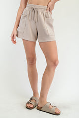 Taupe Patch Pocket Shorts