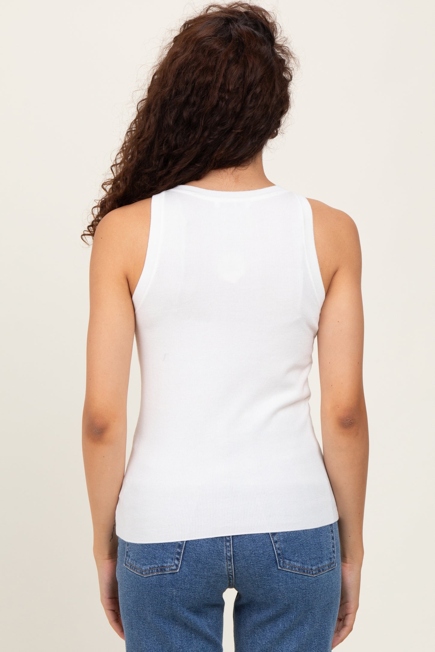 Ivory Knit Tank Top
