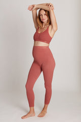 Rust Cache Coeur Zoe Maternity Leggings
