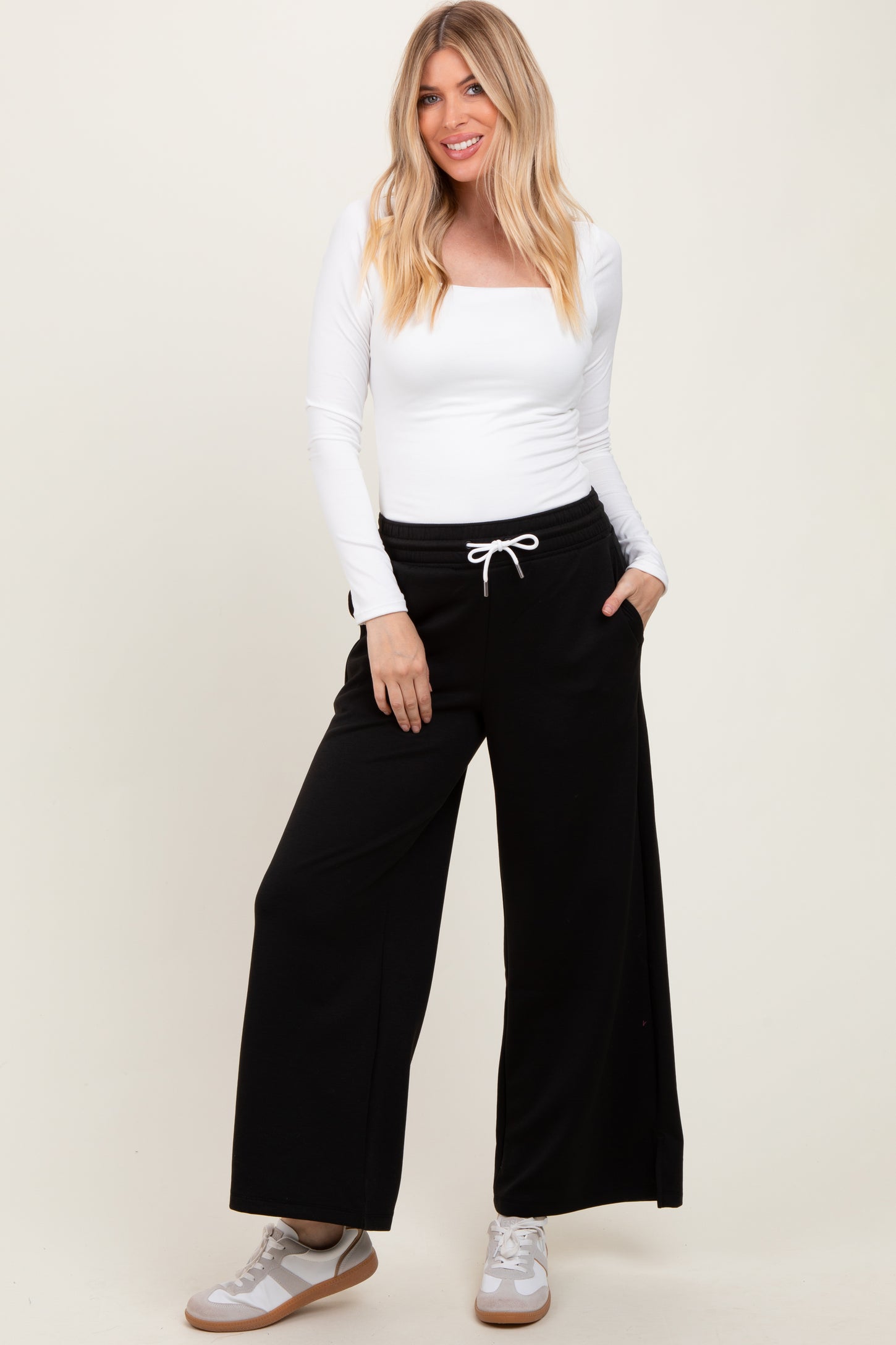 Black Drawstring Lounge Pants
