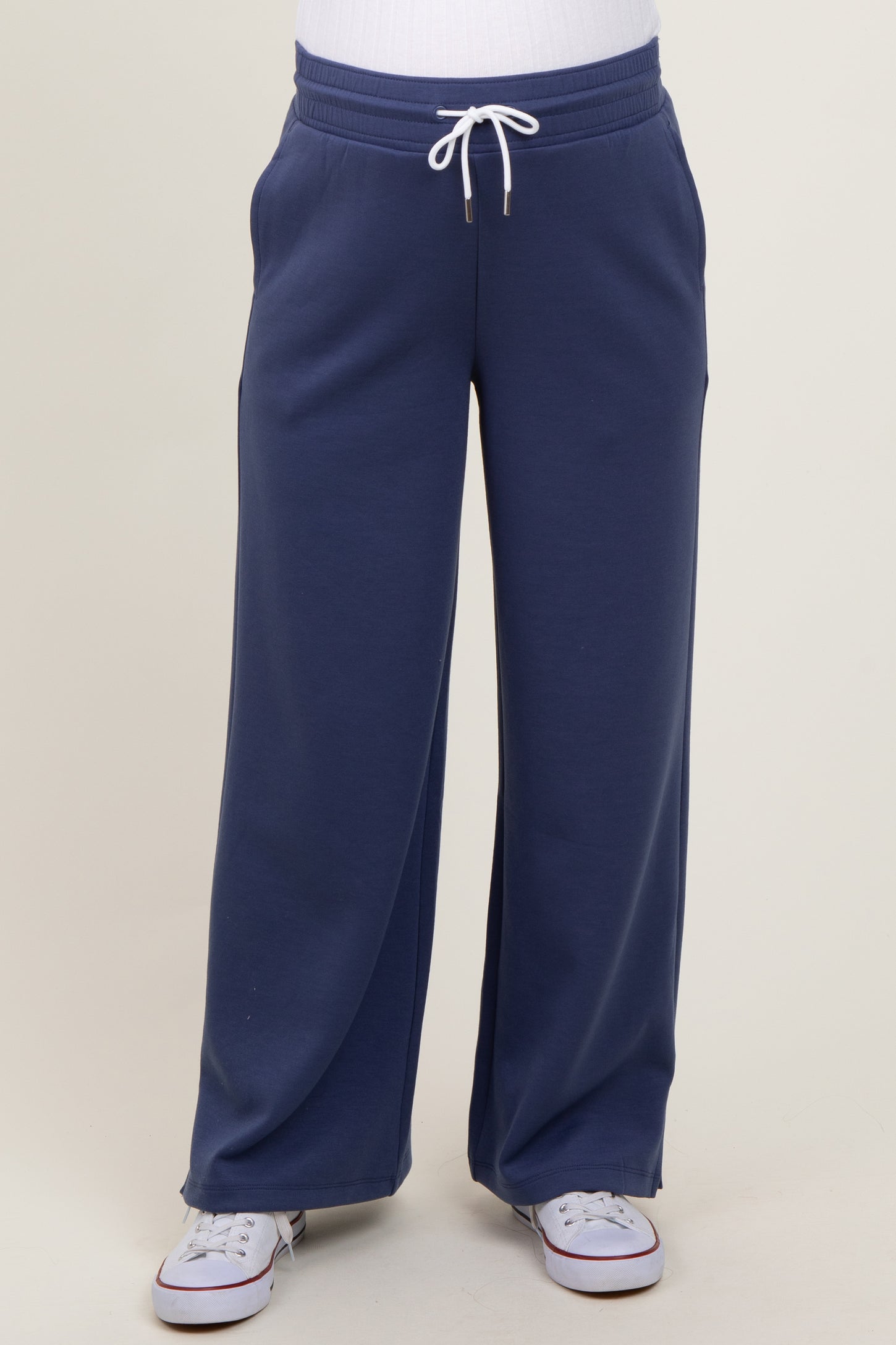 Navy Drawstring Maternity Lounge Pants