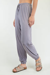 Grey Drawstring Jogger Pants