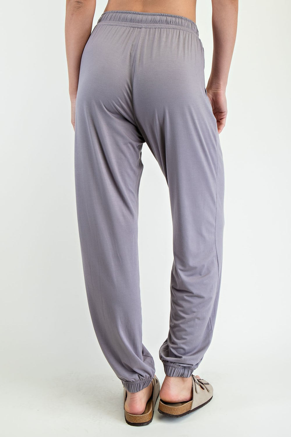 Grey Drawstring Jogger Pants