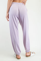 Lavender Drawstring Jogger Pants