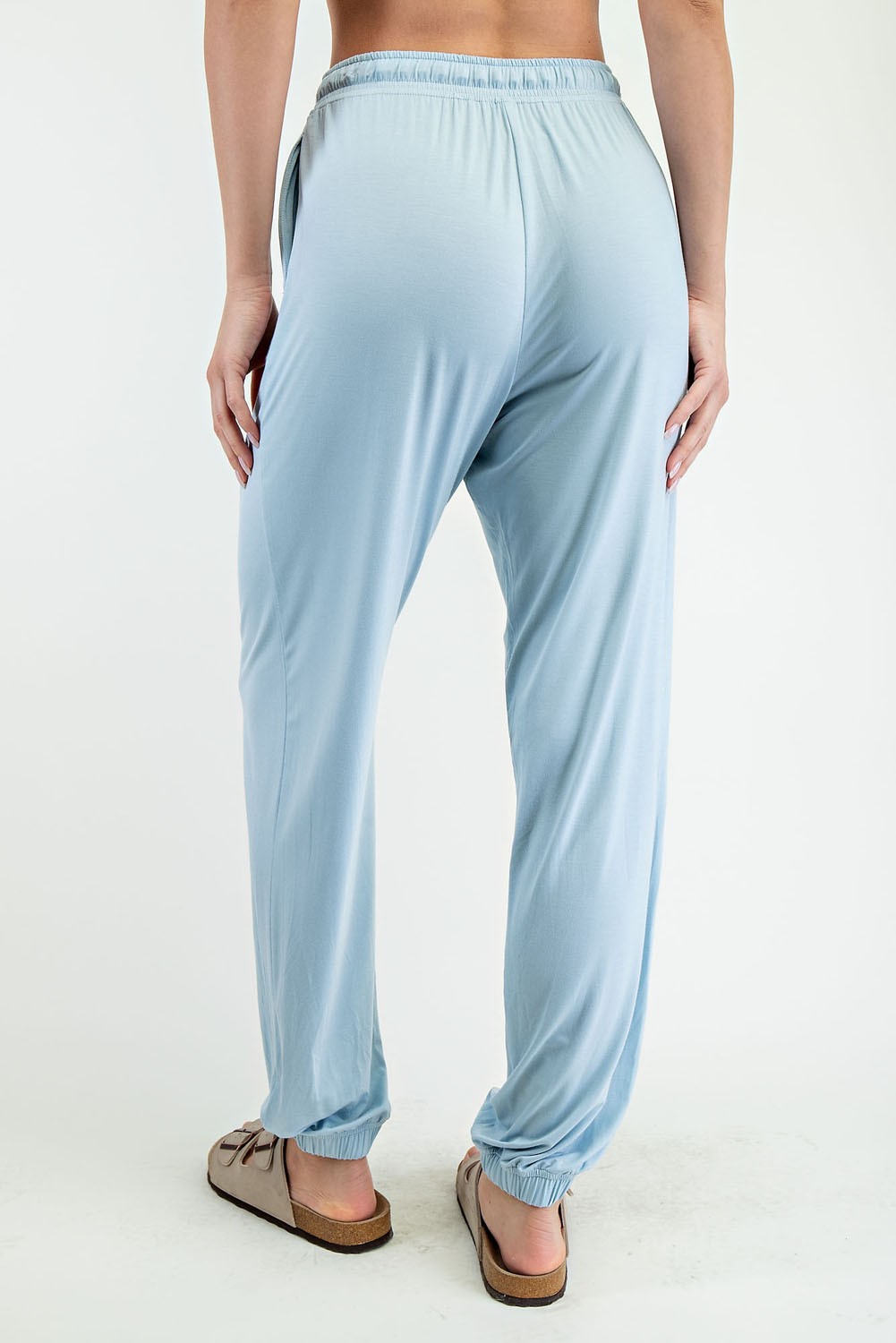 Light Blue Drawstring Jogger Pants