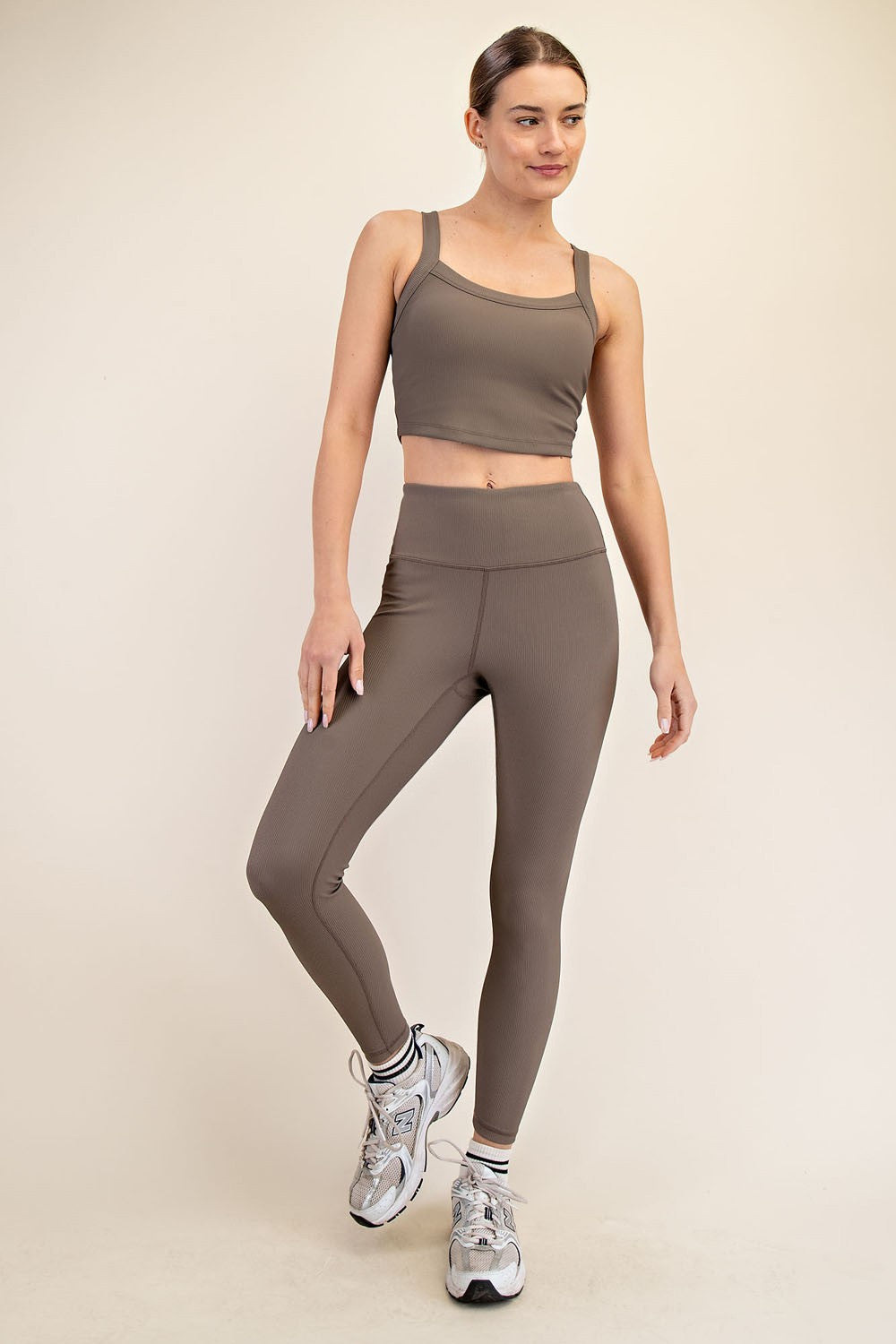 Mocha Ribbed Leggings