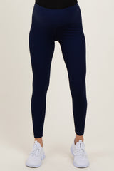 Navy Ribbed Maternity Leggings
