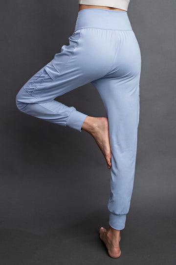 Light Blue Cargo Pocket Jogger Pants