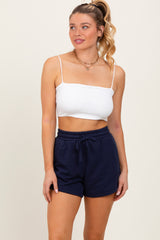 Navy Blue Terry Shorts
