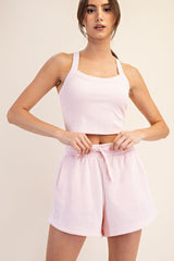 Light Pink Terry Shorts