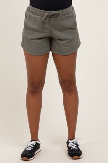 Olive Terry Maternity Shorts