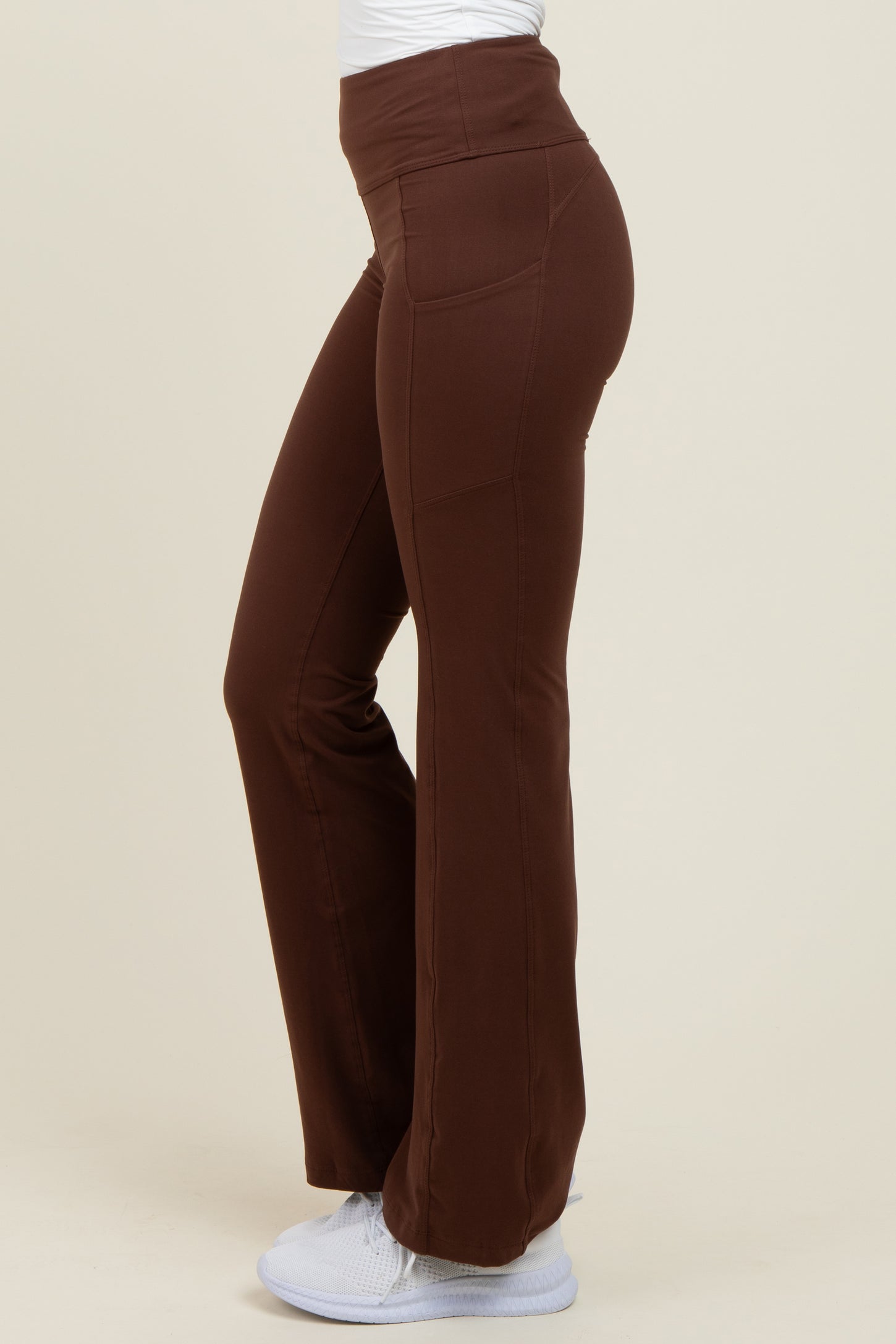 Mocha Active Pocket Flared Leggings