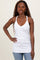 White V-Neck Racerback Tank Top