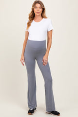 Light Grey Maternity Flared Leggings