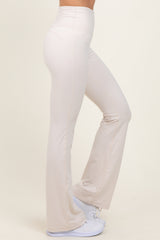 Cream Flared Leggings