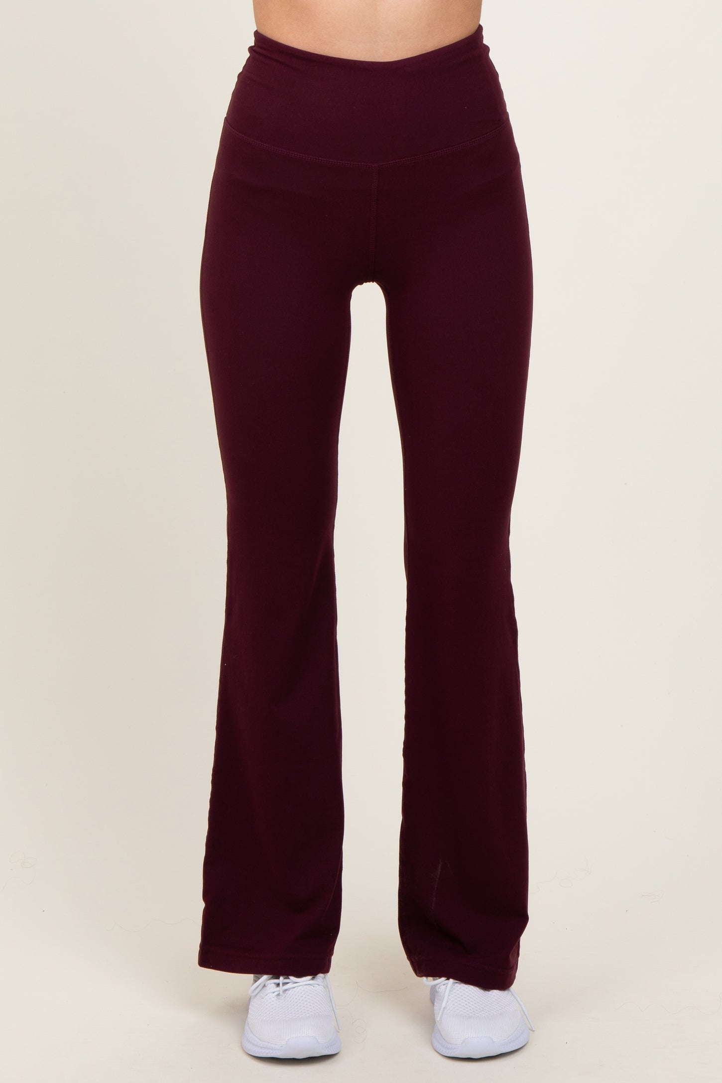 Burgundy Flared Leggings