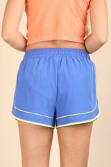 Royal Blue Lined Active Drawstring Shorts