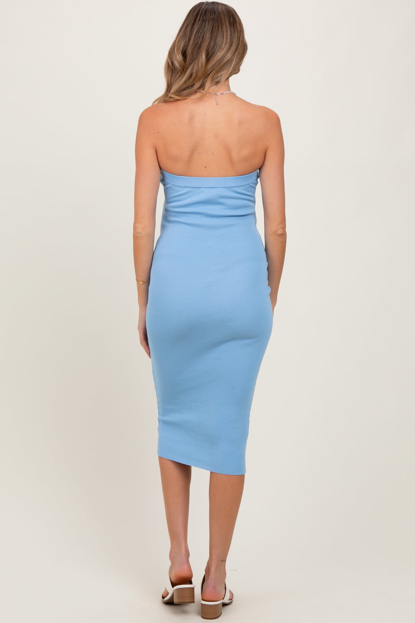 light blue tube dress Tube Dress Sleeves Baby Blue