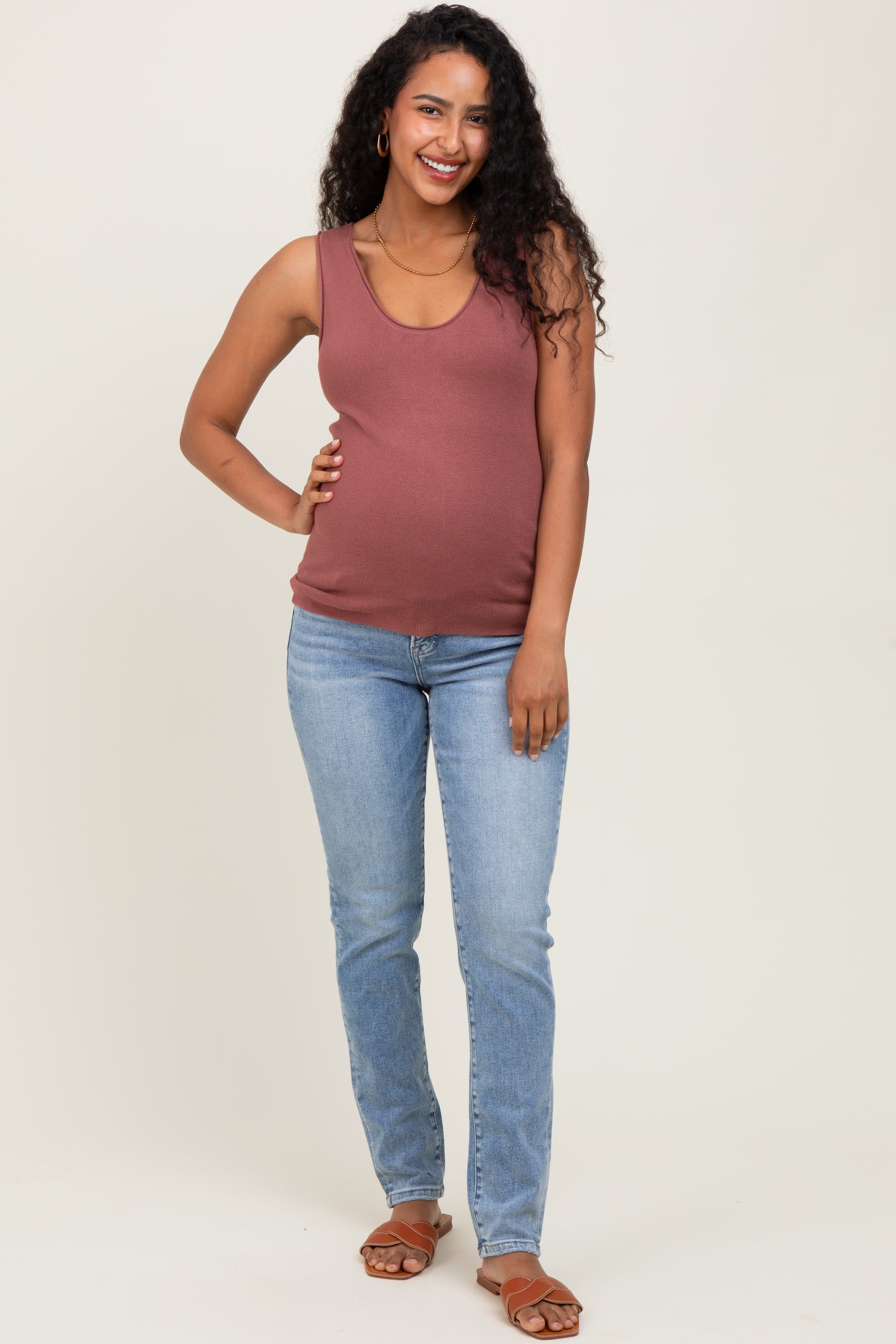 Light Blue Vintage Wash Maternity Skinny Jeans