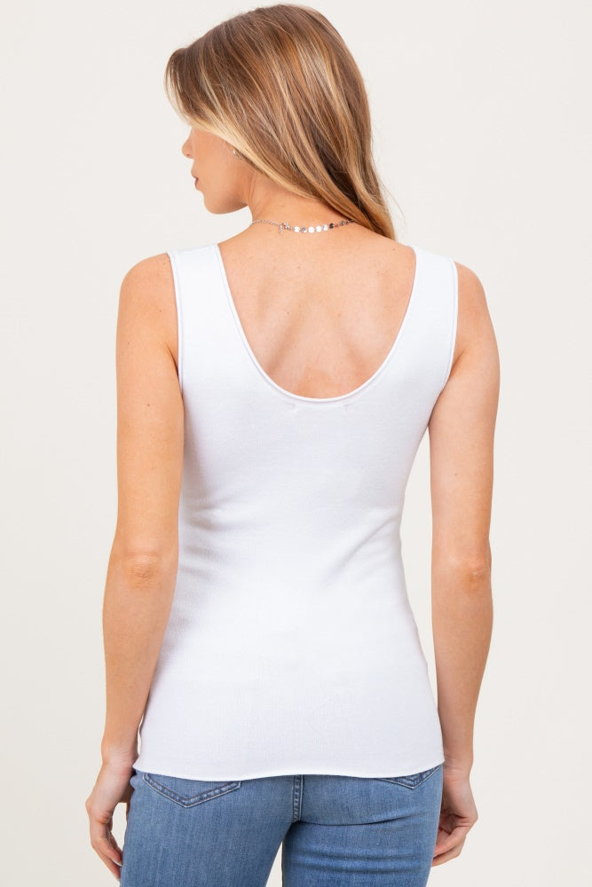 Ivory Knit Maternity Sleeveless Top
