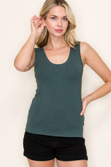 Forest Green Knit Sleeveless Top