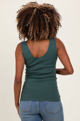 Forest Green Knit Maternity Sleeveless Top