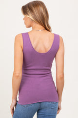 Violet Knit Maternity Sleeveless Top