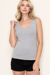 Light Grey Knit Maternity Sleeveless Top
