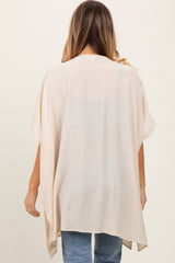 Cream Crochet Trim Rustic Cover Up