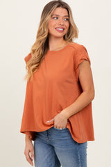 Rust Soft Oversized Top