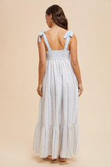 Light Blue Floral Cotton Dress