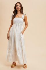 Peach Floral Cotton Dress