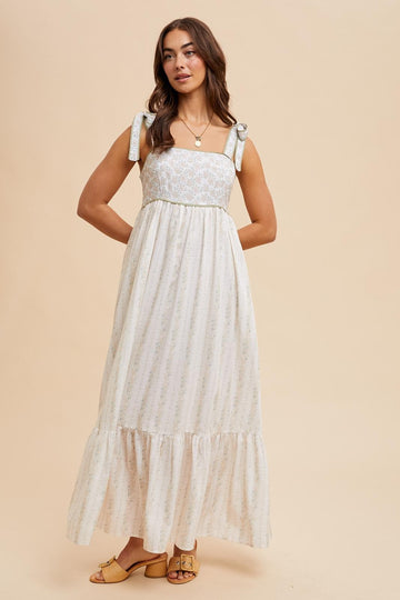 Peach Floral Cotton Dress