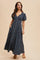 Navy Floral Button Down Maternity Dress