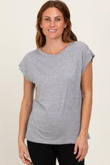 Heather Grey Crew Neck Muscle Tee