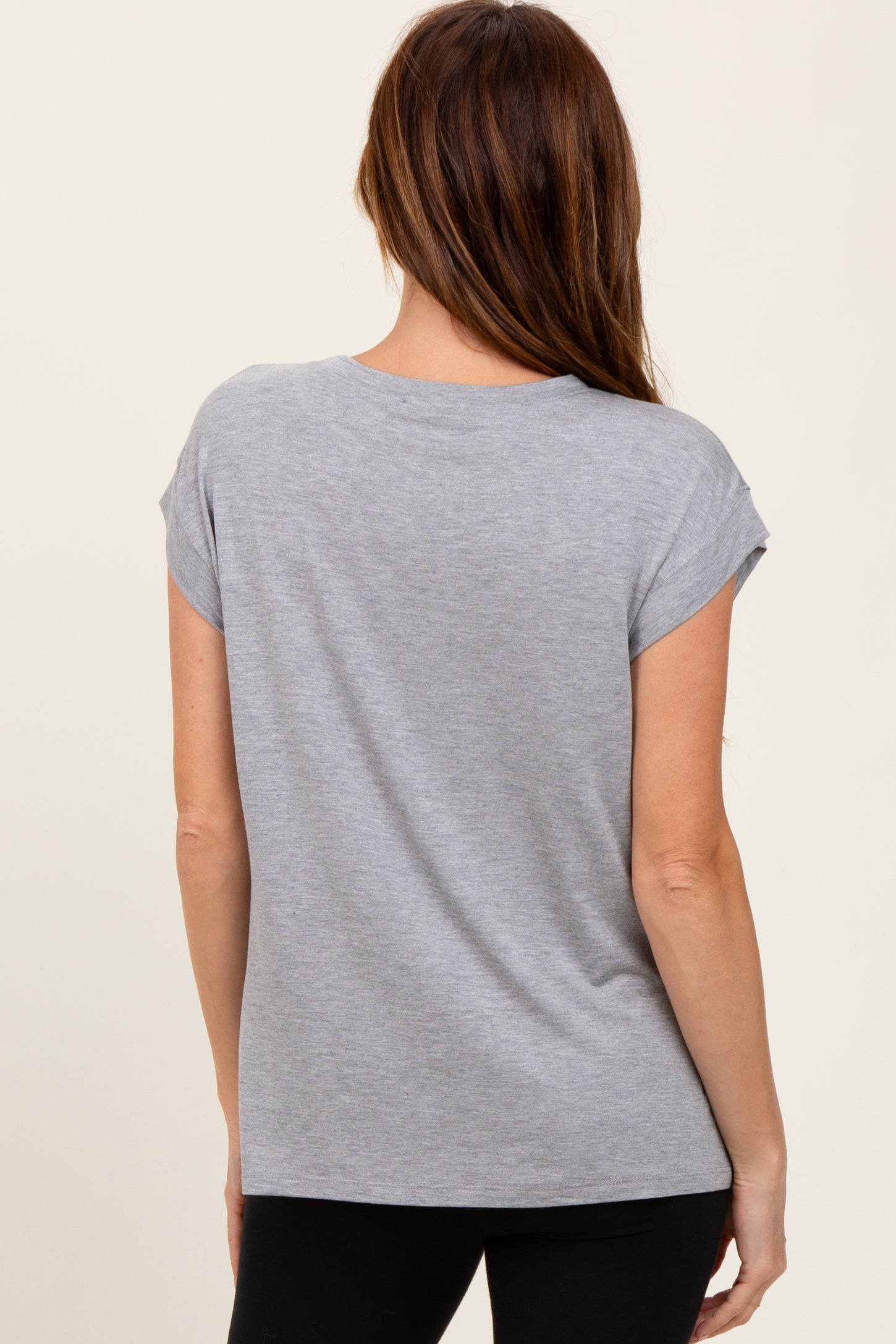 Heather Grey Crew Neck Muscle Tee