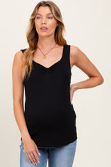 Black Sweetheart Sleeveless Maternity Top