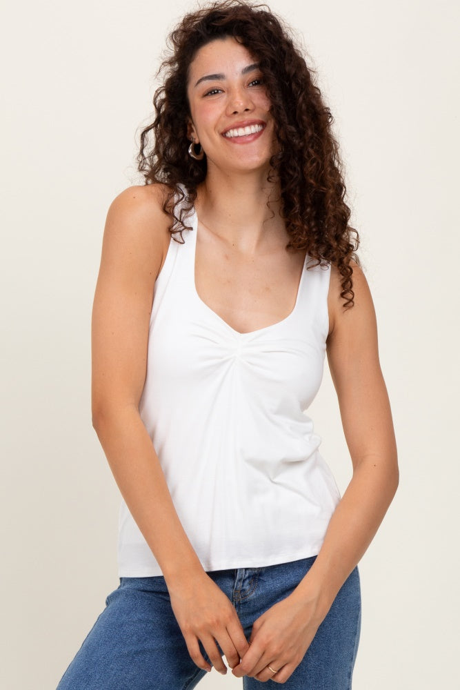 Ivory Sweetheart Sleeveless Top