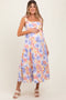 Multi Color Pastel Floral Maternity Dress