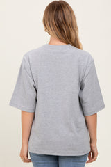Heather Grey Crew Neck Oversized Tee