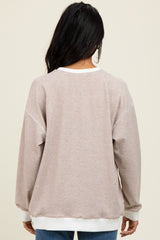 Mocha Striped Pullover Top