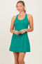 Jade Green Tennis Racerback Romper Dress