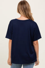 Navy Relaxed Fit Short Sleeve Tee