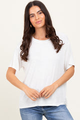 Ivory Relaxed Fit Short Sleeve Tee