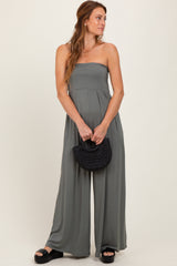 Olive Wide Leg Jumpsuit