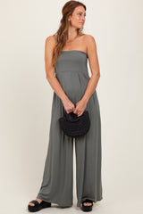 Olive Wide Leg Jumpsuit