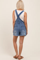 Light Blue Wash Maternity Denim Shortalls