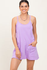Lavender Racerback Romper Dress