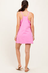 Pink Racerback Romper Dress