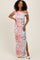 Floral One Shoulder Side Slit Maxi Dress